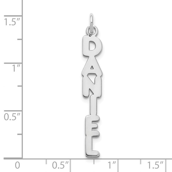 Kimberly Font Vertical Name Plate Charms