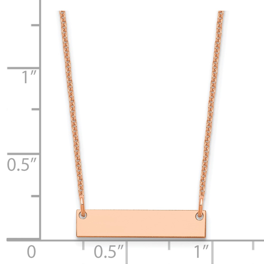 14k Rose Gold Small Blank Bar Necklace (XNA1197R)