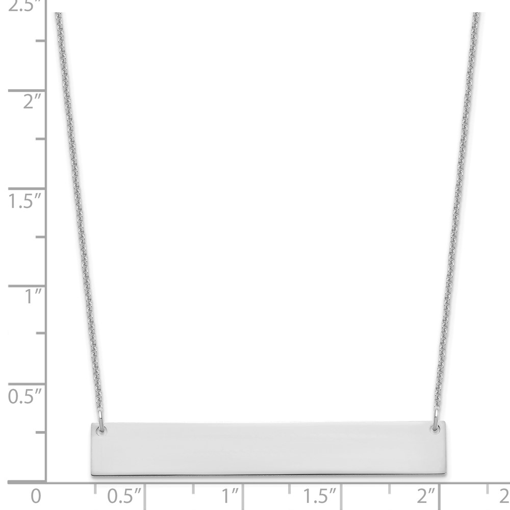10k White Gold  Large Blank Bar Necklace (10XNA1207W)