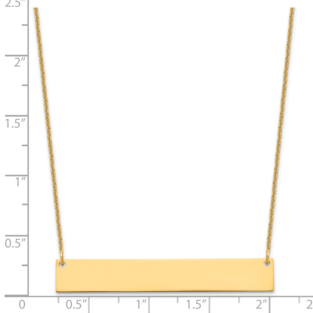 14k Yellow Gold Large Blank Bar Necklace (XNA1207Y)
