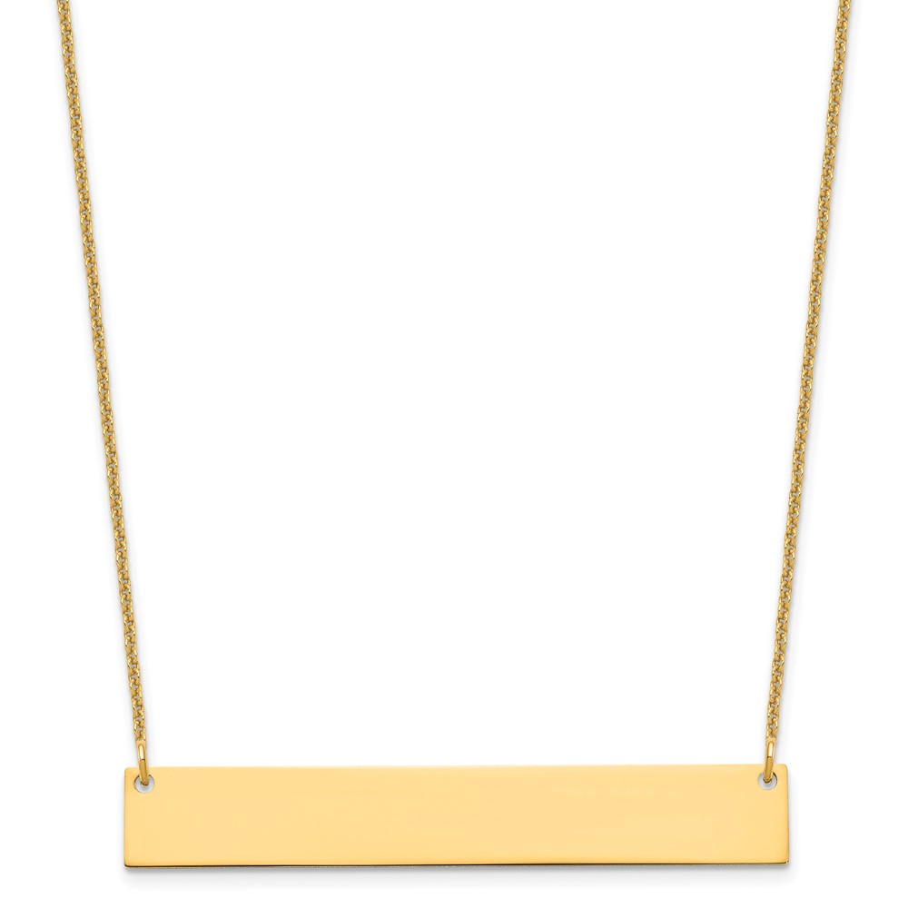 14k Yellow Gold Large Blank Bar Necklace (XNA1207Y)