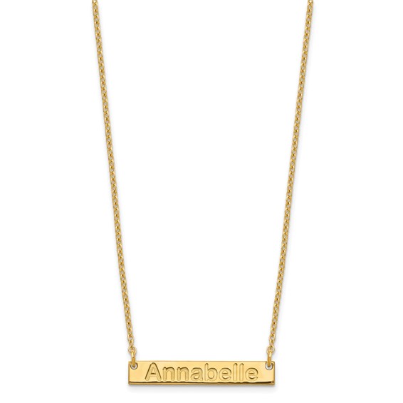 Polished Arial Rounded Bar Necklaces