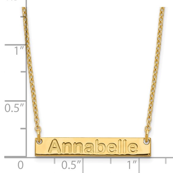 Polished Arial Rounded Bar Necklaces