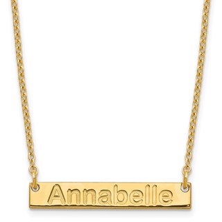 Polished Arial Rounded Bar Necklaces