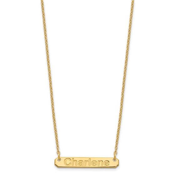 Polished Arial Rounded Bar Necklaces