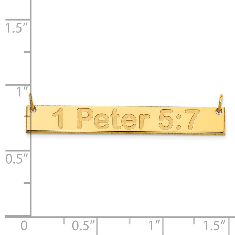 Sterling Silver/Gold-plated Medium ARIAL ROUNDED Bar Necklace (XNA1236GP)