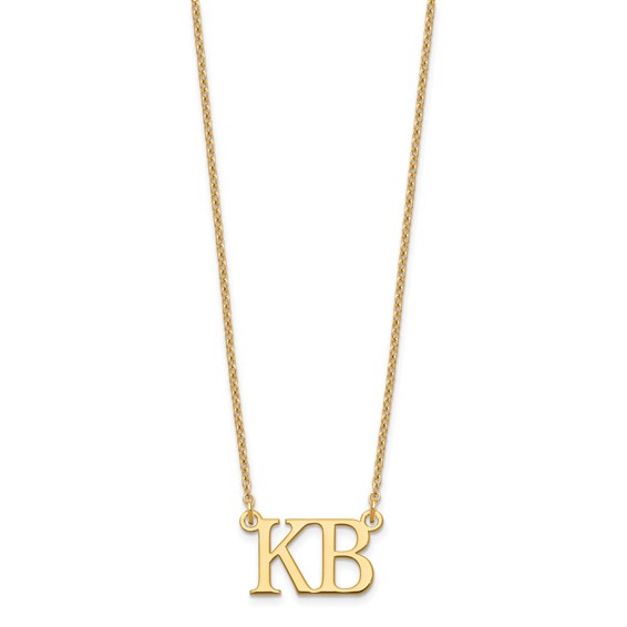 2 Initial Serif Necklace                       