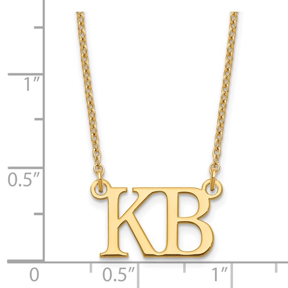 2 Initial Serif Necklace                       