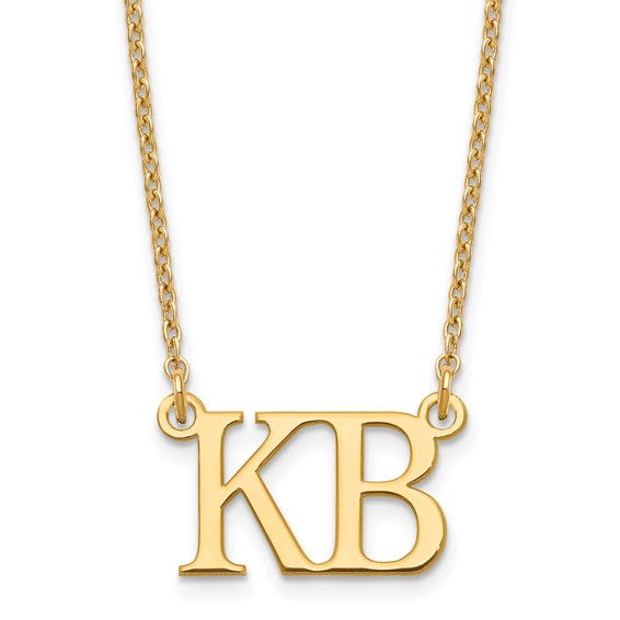 2 Initial Serif Necklace                       