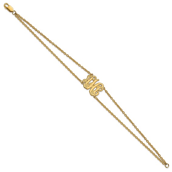 Initial Octagon with Diamond Post Earrings