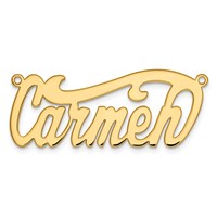 14K Yellow Gold Polished Name Plate view 4