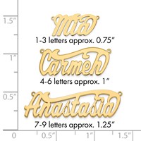 14K Yellow Gold Polished Name Plate view 3