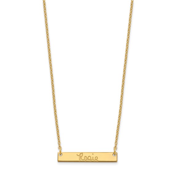 Polished Signature Bar Necklace