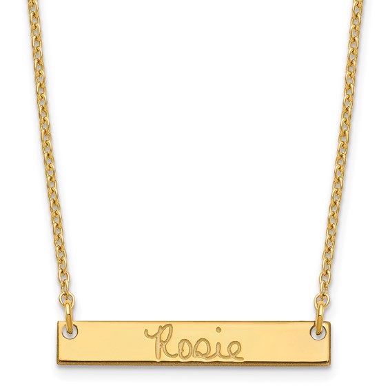 Polished Signature Bar Necklace