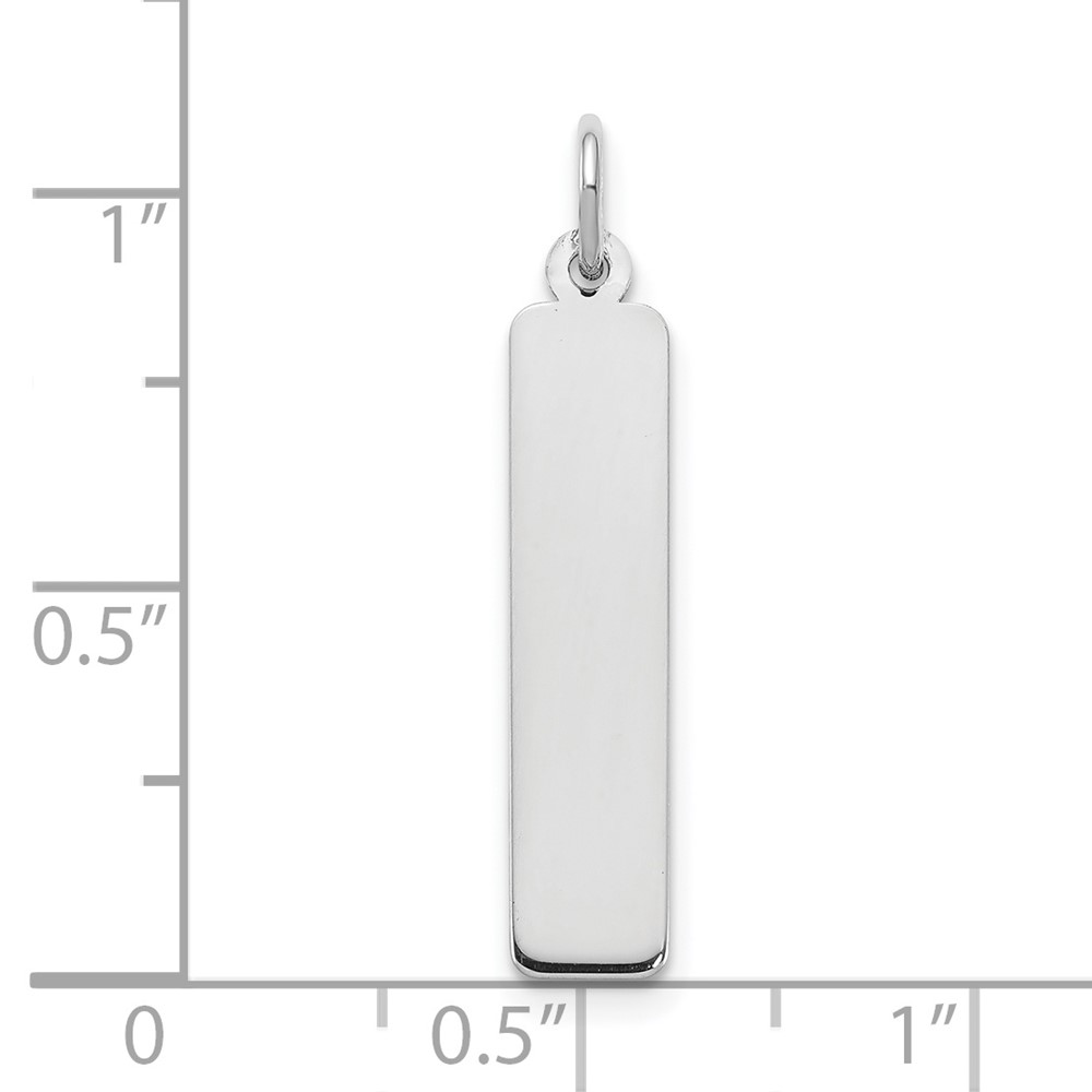 10k White Gold Medium Blank Bar Charm (10XNA1277W)