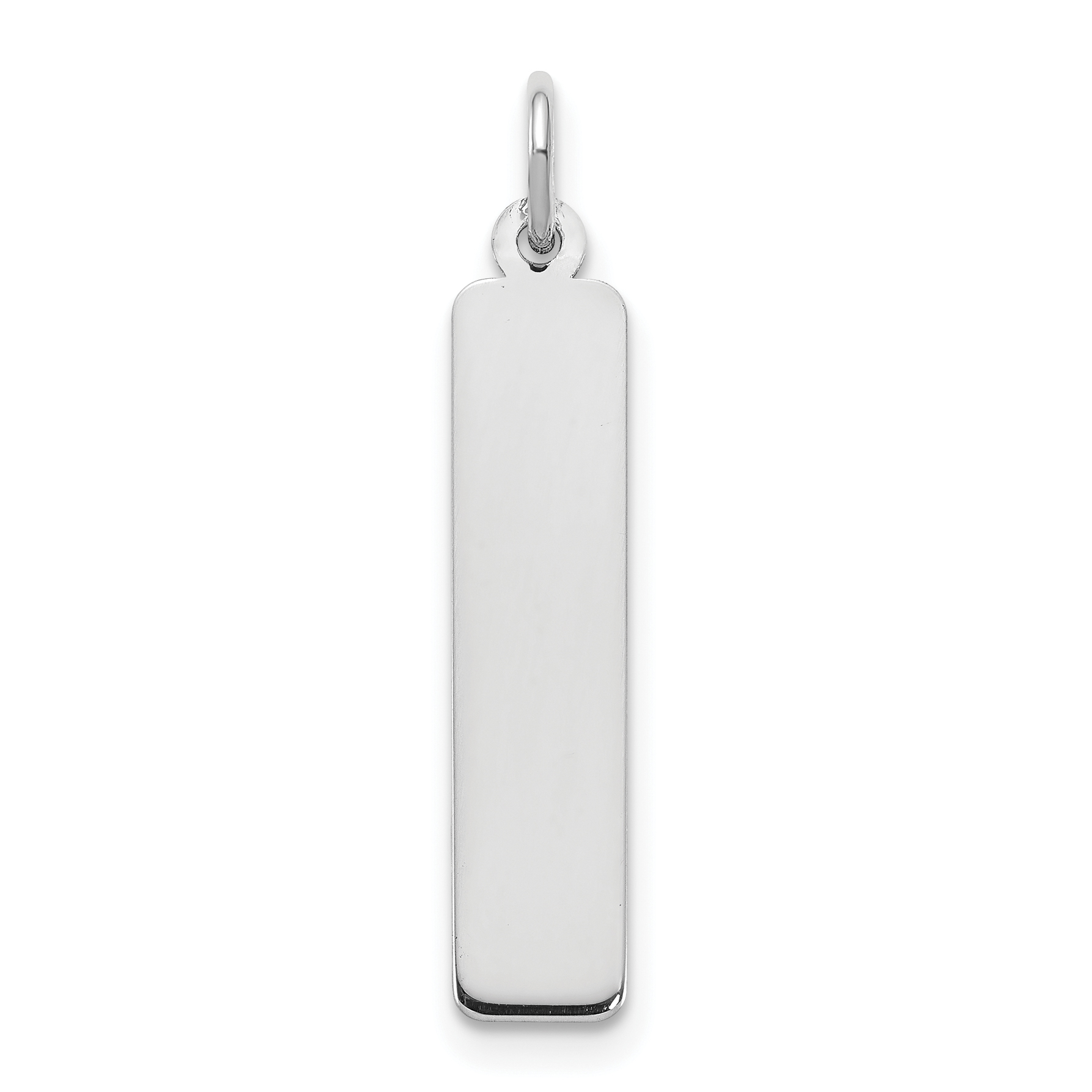 10k White Gold Medium Blank Bar Charm (10XNA1277W)