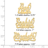 14K Yellow Gold Heart Name Plate view 3