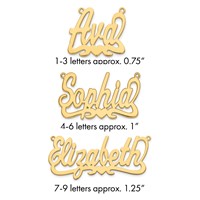 14K Yellow Gold Heart Name Plate view 1