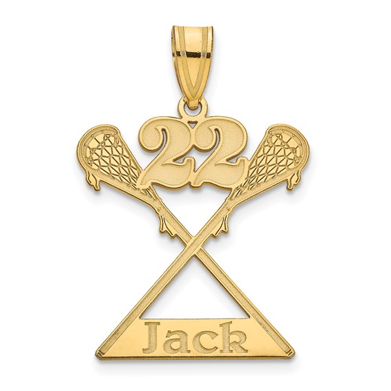 Personalized Lacrosse Pendants