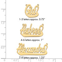 14K Yellow Gold Underlined Name Plate view 3