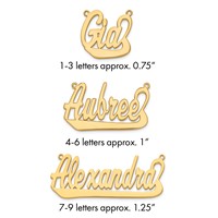 14K Yellow Gold Underlined Name Plate view 1