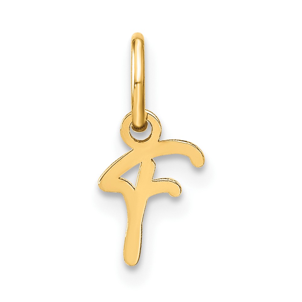 14KY Upper case Letter F Initial Charm