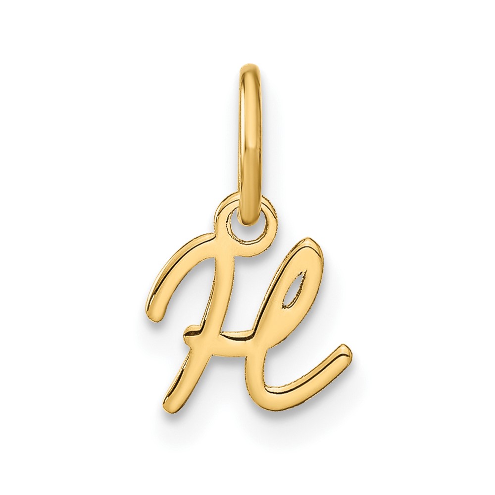 14KY Upper case Letter H Initial Charm