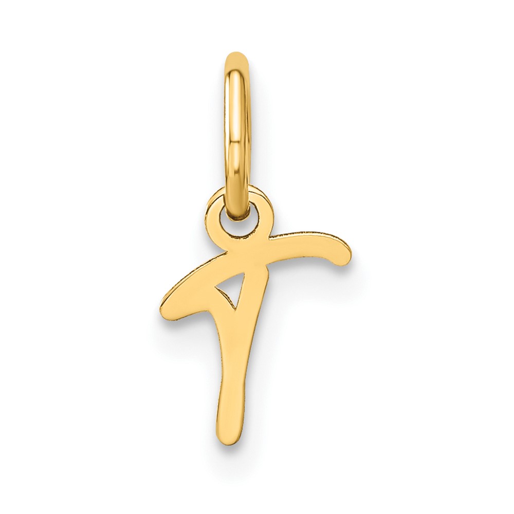 14KY Upper case Letter T Initial Charm