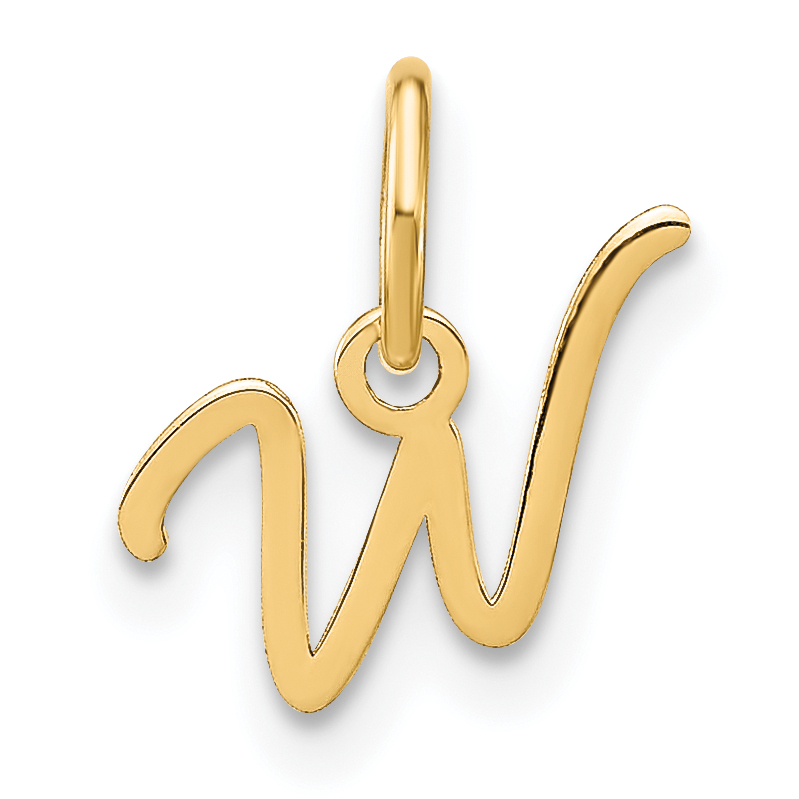 14KY Upper case Letter W Initial Charm (XNA1305Y/W)