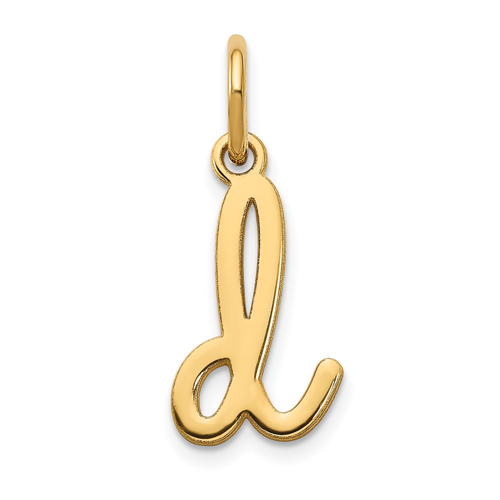 14KY Lower case Letter D Initial Charm