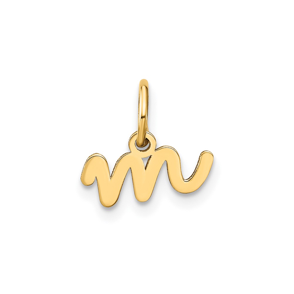 14KY Lower case Letter M Initial Charm