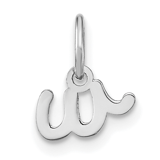 14KW Lower case Letter W Initial Charm (XNA1307W/W)