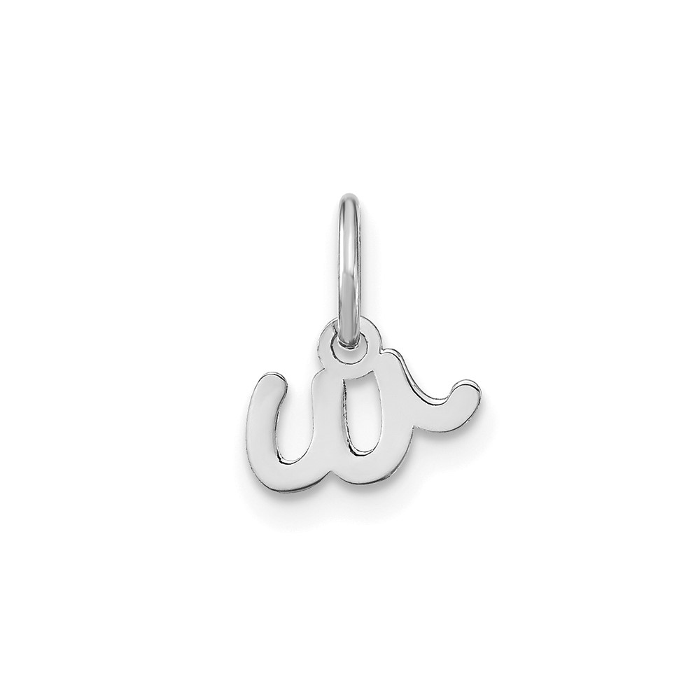 14KW Lower case Letter W Initial Charm