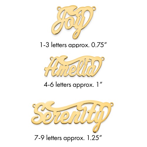 14k Yellow Gold  Polished Name Plate