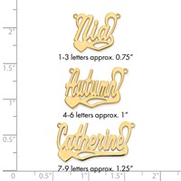 14K Yellow Gold Polished Heart Name Plate view 3