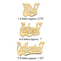 14K Yellow Gold Polished Heart Name Plate view 1