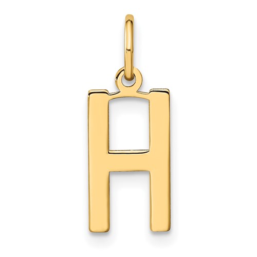 14ky Letter H Initial Pendant