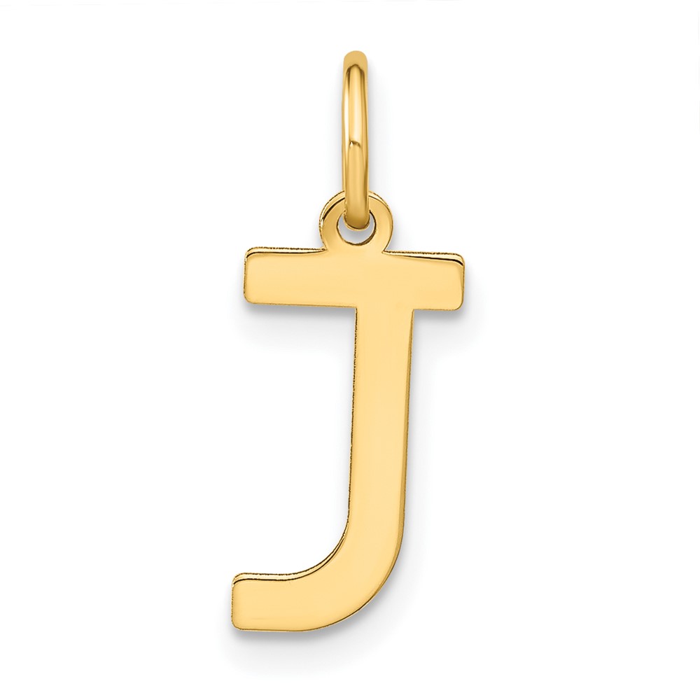 14ky Letter J Initial Pendant