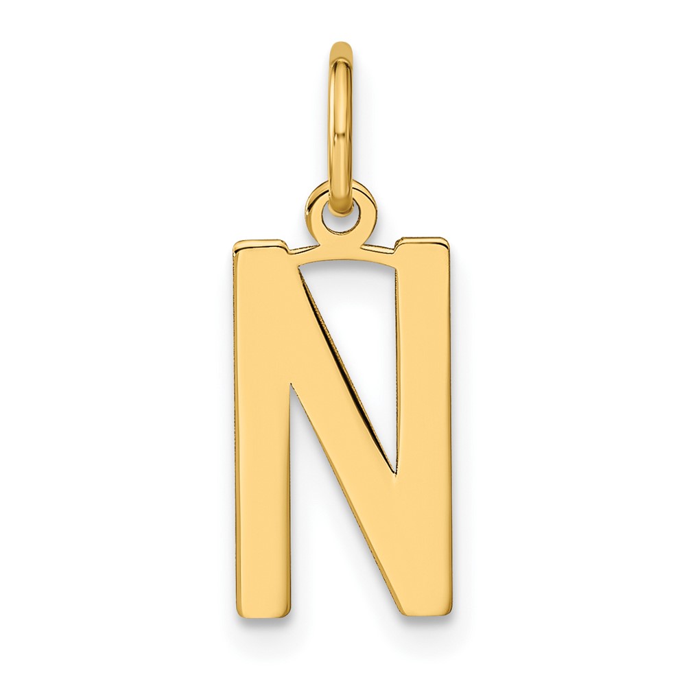 14ky Letter N Initial Pendant