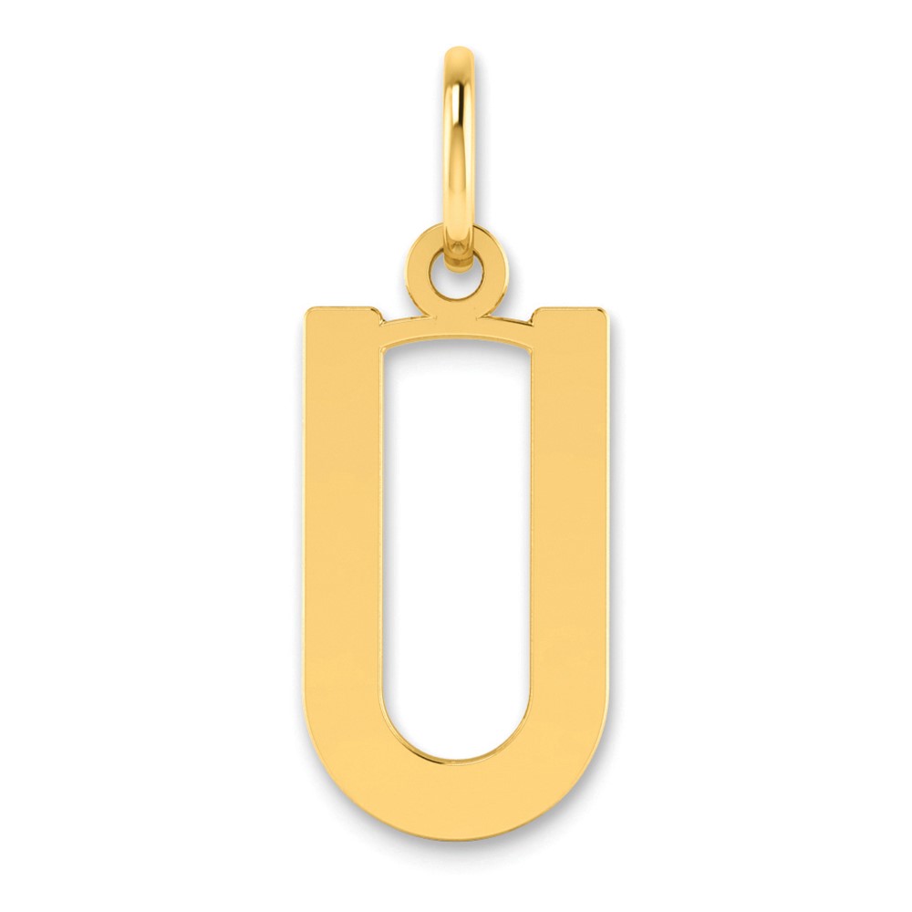 14ky Letter U Initial Pendant