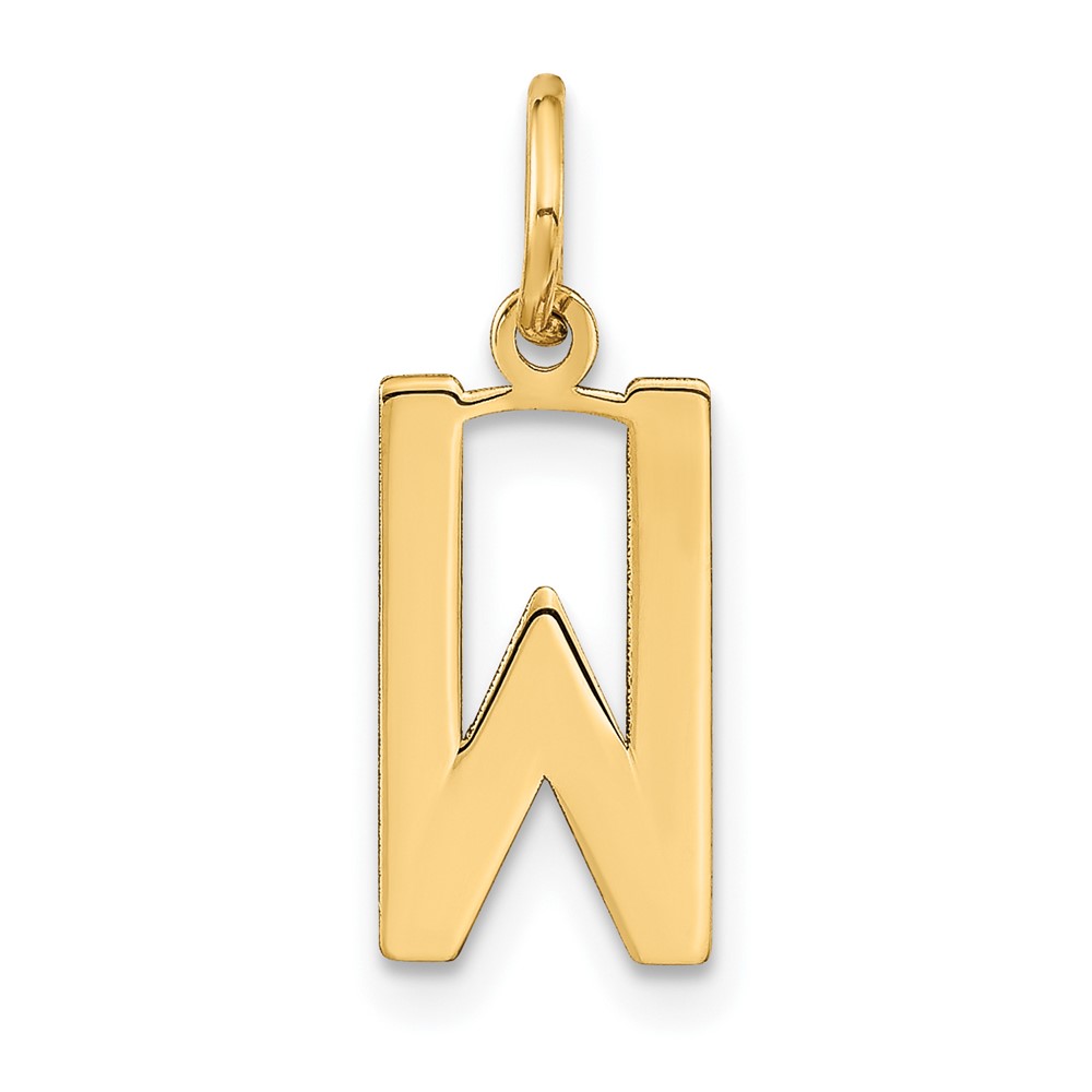 14ky Letter W Initial Pendant