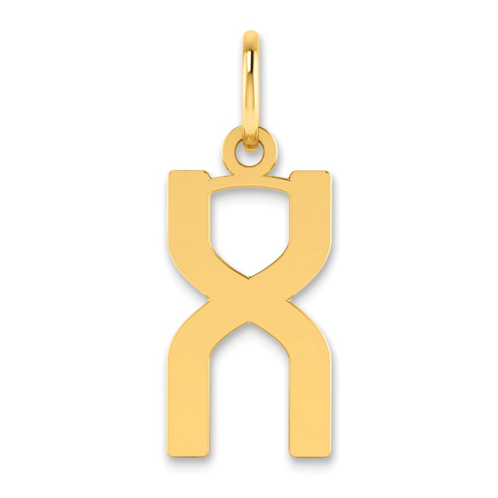 14ky Letter X Initial Pendant