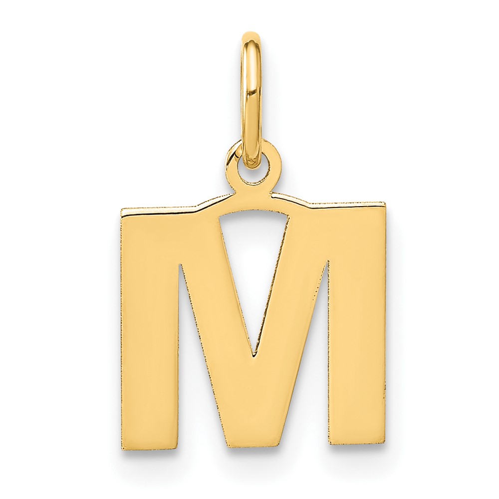 14ky Letter M Initial Pendant