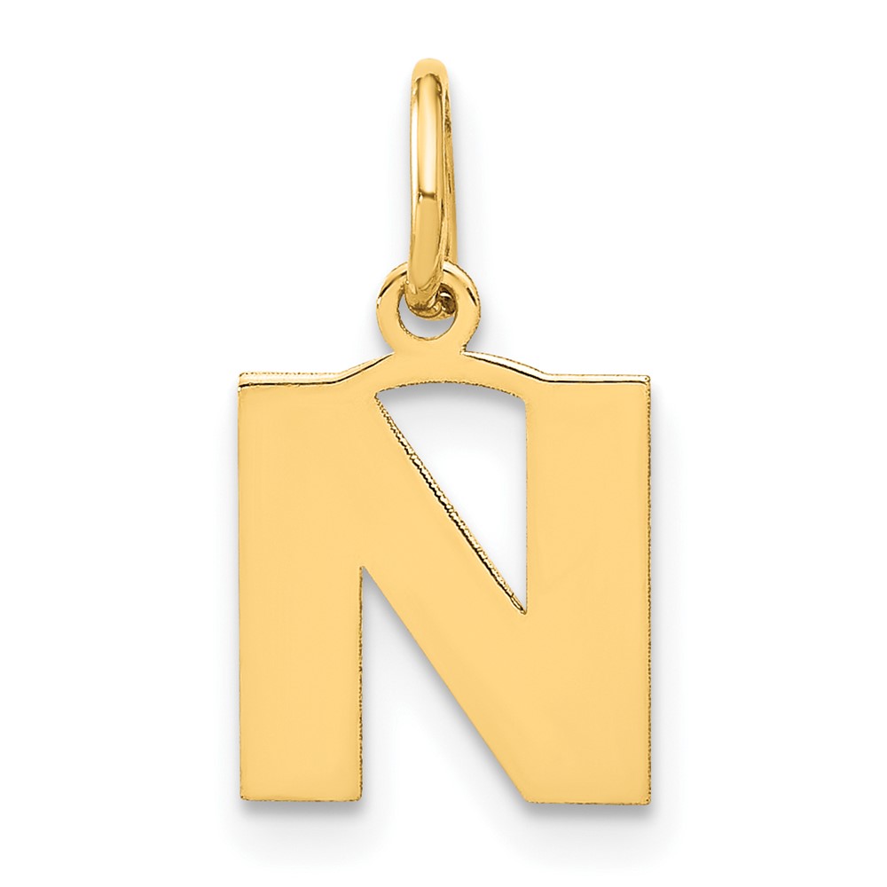 14ky Letter N Initial Pendant