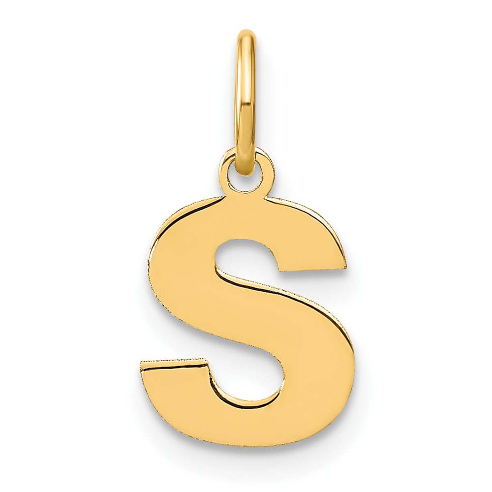 14ky Letter S Initial Pendant