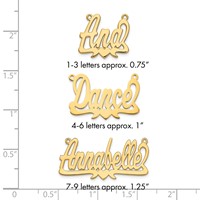14K Yellow Gold Polished Heart Name Plate view 5