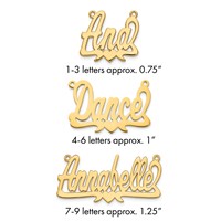 14K Yellow Gold Polished Heart Name Plate view 1