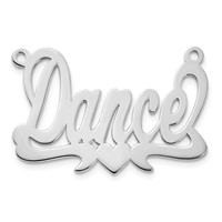 14K White Gold Polished Heat Name Plate view 4