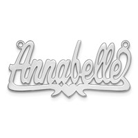 14K White Gold Polished Heat Name Plate view 5