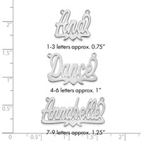 14K White Gold Polished Heat Name Plate view 3
